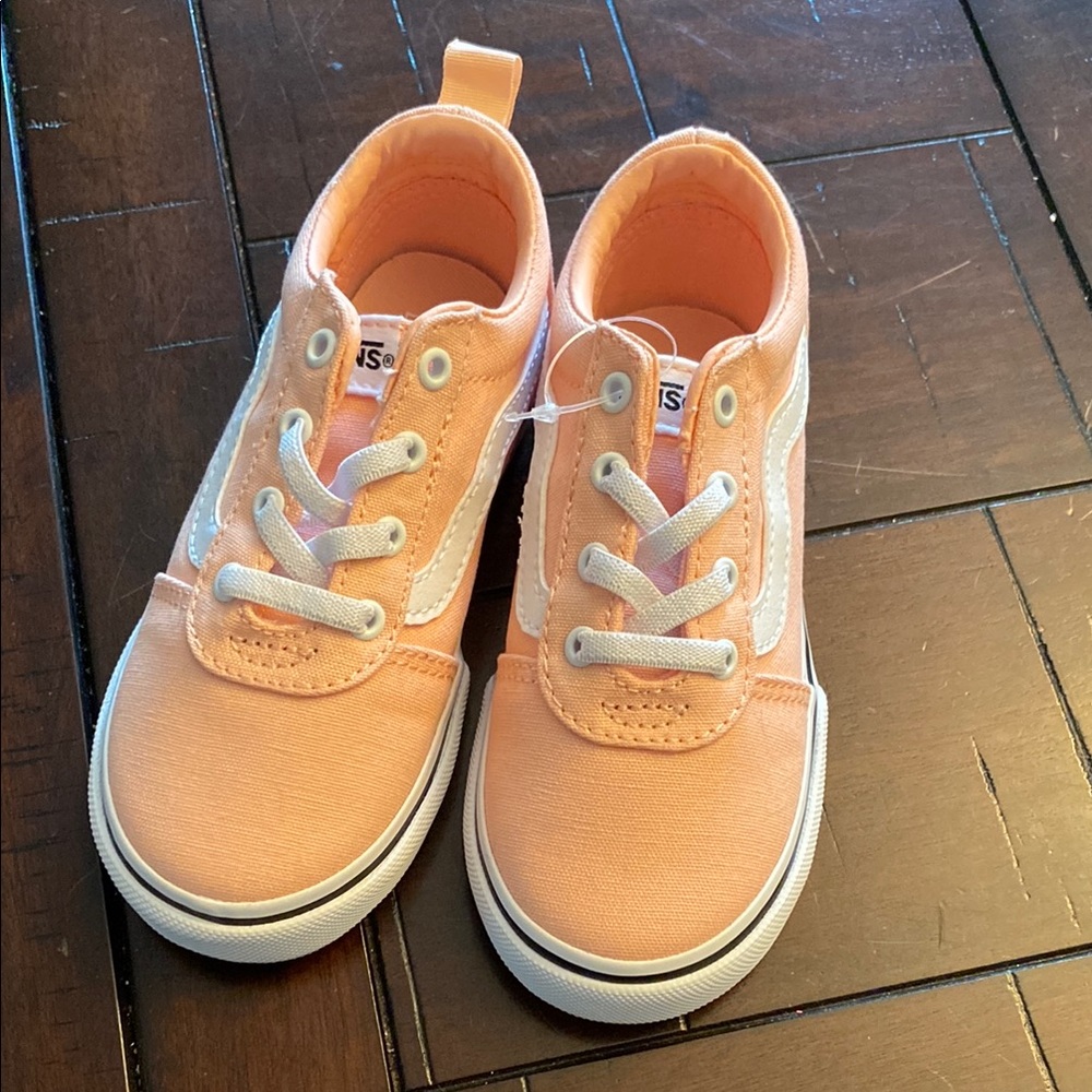 Vans Orange and White Skate Sneakers